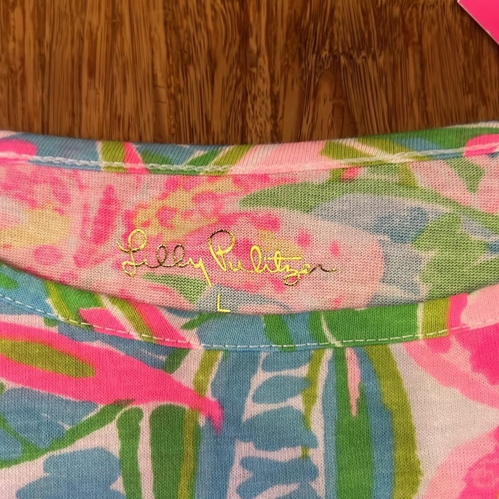 lilly pulitzer mini marlowe dress in lilly of the jungle size large (8-10) NWT - Picture 4 of 7